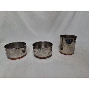 3 Vintage Child Miniature Revere Ware Pitcher &, Pot Play Toy or Kitchen Creamer